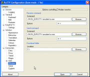 Z-modem: PuTTY Confuguration