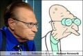 Larry King (CNN) и проф. Фарнсворт (Futurama)